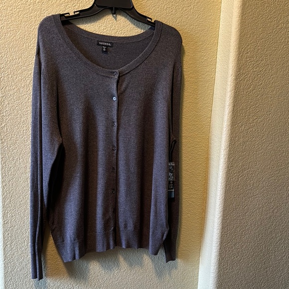 NEW! George Dark Gray Cardigan Sweater - Picture 1 of 3